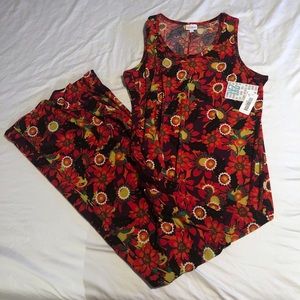 LuLaRoe Dani NWT 2XL red floral Maxi